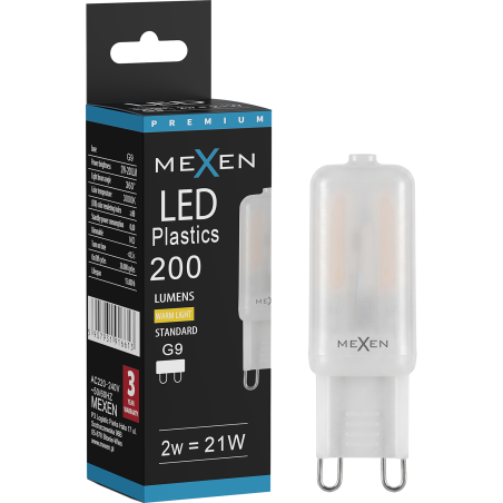 Mexen Aura Крушка LED G9, 2W, Топла - 3000K, 200 lm - L120-G9-0230-01