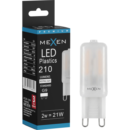 Mexen Aura LED крушка G9, 2W, Неутрална - 4000K, 210 lm - L120-G9-0240-01