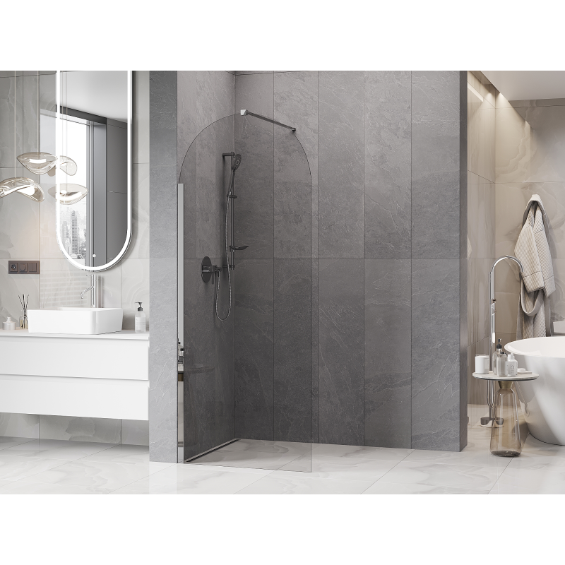 Mexen Kioto-Q Душ параван Walk-in 80 x 200 cм, прозрачeн 8 мм, хром - 800-080-101-01-00-Q