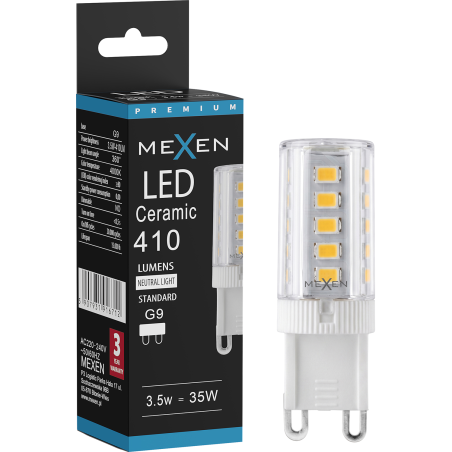 Mexen Aura LED крушка G9, 3,5W, Неутрална - 4000K, 410 lm - L121-G9-0340-01