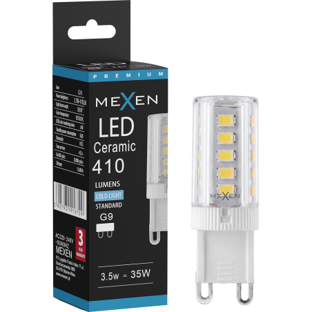 Mexen Aura LED крушка G9, 3,5W, Студена - 6500K, 410 lm - L121-G9-0365-01