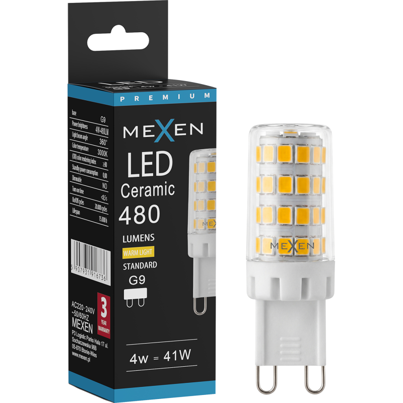 Mexen Aura LED крушка G9, 4W, Топла - 3000K, 480 lm - L121-G9-0430-01
