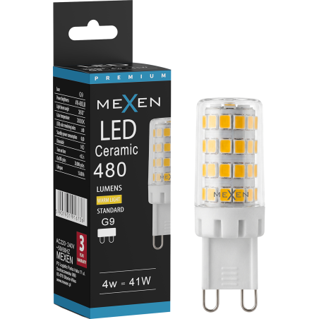 Mexen Aura LED крушка G9, 4W, Топла - 3000K, 480 lm - L121-G9-0430-01