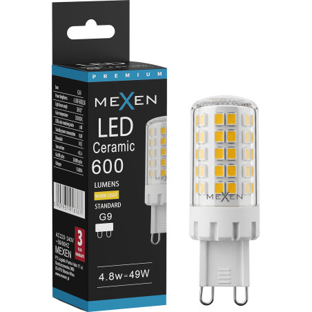 Mexen Aura LED крушка G9, 4,8W, Топла - 3000K, 600 lm - L121-G9-0530-01