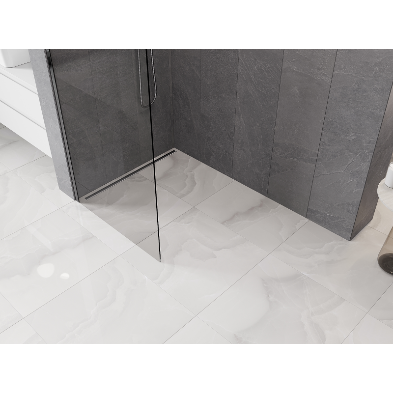 Mexen Kioto-Q Преграда за душ Walk-in 90 x 200 см, прозрачна 8 мм, хром - 800-090-101-01-00-Q