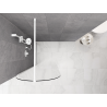 Mexen Kioto-Q душ стена Walk-in 80 x 200 см, прозрачна 8 мм, бяла - 800-080-101-20-00-Q