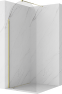 Mexen Kioto-Q душ кабина Walk-in 80 x 200 см, прозрачна 8 мм, златна - 800-080-101-50-00-Q