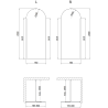 Mexen Kioto-Q душ кабина Walk-in 80 x 200 см, прозрачна 8 мм, златна - 800-080-101-50-00-Q
