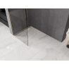 Mexen Kioto-Q Душ стена Walk-in 90 x 200 см, прозрачна 8 мм, златна - 800-090-101-50-00-Q