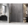 Mexen Kioto-Q Душ стена Walk-in 90 x 200 см, прозрачна 8 мм, златна - 800-090-101-50-00-Q