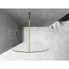 Mexen Kioto-Q преграда за душ Walk-in 100 x 200 cm, прозрачна 8 mm, златна - 800-100-101-50-00-Q