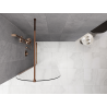 Mexen Kioto-Q душ стена Walk-in 80 x 200 cm, прозрачна 8 мм, розово злато - 800-080-101-60-00-Q