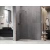 Mexen Kioto-Q душ кабина Walk-in 90 x 200 см, прозрачен 8 мм, розово злато
