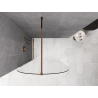 Mexen Kioto-Q душ преграда Walk-in 120 x 200 cm, прозрачно 8 mm, розово злато