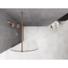 Mexen Kioto-Q Душ панел Walk-in 80 x 200 см, прозрачен 8 мм, четкана мед - 800-080-101-65-00-Q