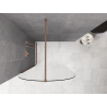 Mexen Kioto-Q преграда за душ Walk-in 100 x 200 см, прозрачен 8 мм, матирана мед