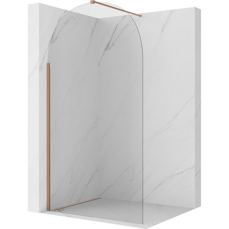Mexen Kioto-Q стена за душ Walk-in 120 x 200 см, прозрачно 8 мм, четкана мед