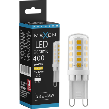 Mexen Aura Димируема LED крушка G9, 3,5W, Топла - 3000K, 400 lm - L122-G9-0330-01