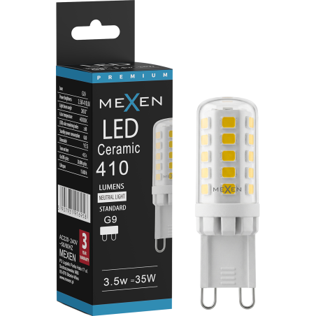 Mexen Aura Димируема LED крушка G9, 3,5W, Неутрална - 4000K, 410 lm - L122-G9-0340-01