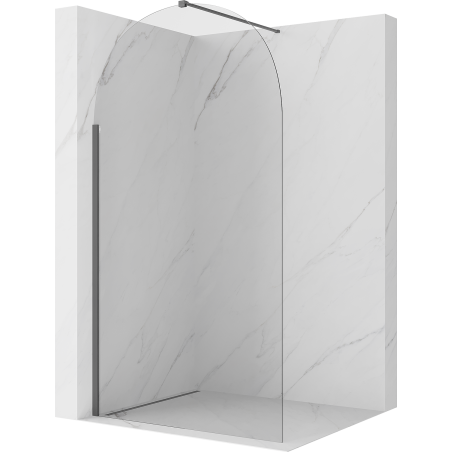 Mexen Kioto-Q душ параван Walk-in 110 x 200 cm, прозрачен 8 mm, пистолетно сиво четкан