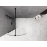 Mexen Kioto-Q преграда за душ Walk-in 80 x 200 см, прозрачна 8 мм, черна - 800-080-101-70-00-Q