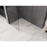 Mexen Kioto-Q преграда за душ Walk-in 80 x 200 см, прозрачна 8 мм, черна - 800-080-101-70-00-Q