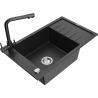 Mexen Elias гранитна кухненска мивка с 1 отделение, отцедник и кухненски