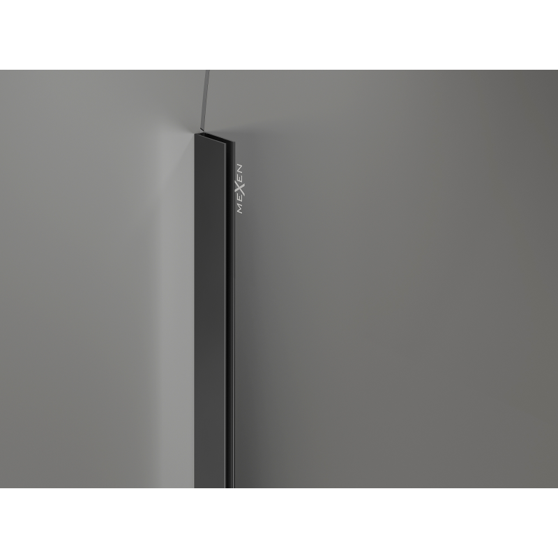 Mexen Kioto-Q душ преграда Walk-in 100 x 200 cm, прозрачна 8 mm, тъмен метал - 800-100-101-95-00-Q