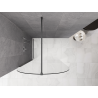 Mexen Kioto-Q душ стена Walk-in 120 x 200 см, прозрачна 8 мм, gun metal - 800-120-101-95-00-Q