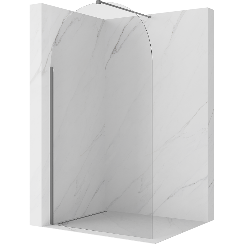 Mexen Kioto-Q душ стена Walk-in 120 x 200 см, прозрачна 8 мм, gun metal - 800-120-101-95-00-Q