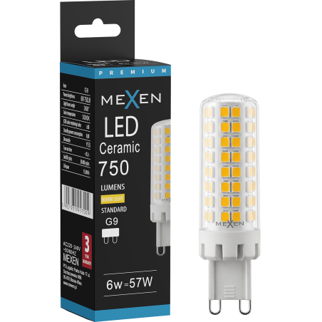 Mexen Aura Димируема LED крушка G9, 6W, Топла - 3000K, 750 lm - L122-G9-0630-01