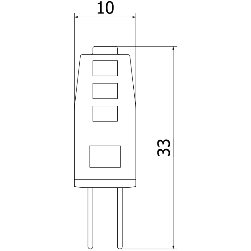Mexen Oris LED крушка G4, 1,5W, Студено - 6500K, 190 lm - L115-G4-0165-01