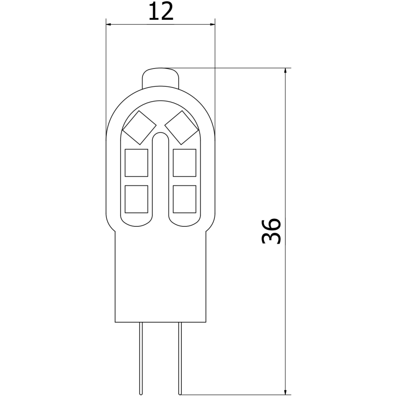 Mexen Oris LED крушка G4, 1,5W, Неутрална - 4000K, 145 lm - L115-G4-0140-03