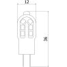 Mexen Oris LED крушка G4, 1,5W, Студена - 6500K, 145 lm - L115-G4-0165-03