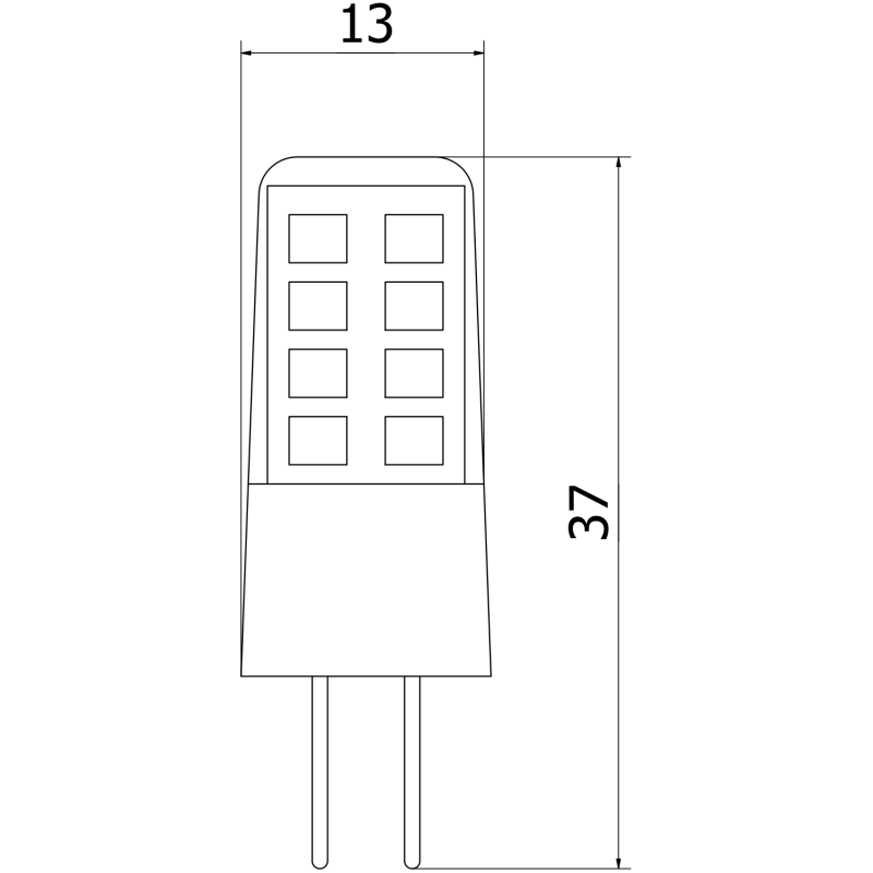 Mexen Oris LED крушка G4, 2,5W, Студена - 6500K, 320 lm - L115-G4-0265-01