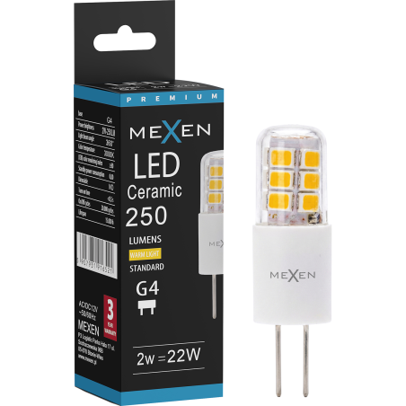 Mexen Oris LED крушка G4, 2W, Топла - 3000K, 250 lm - L115-G4-0230-02