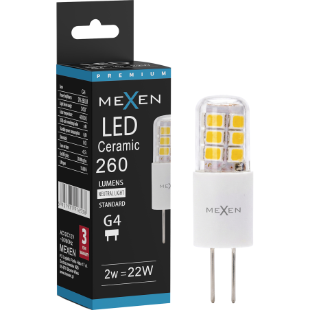 Mexen Oris LED крушка G4, 2W, неутрална - 4000K, 260 lm - L115-G4-0240-02