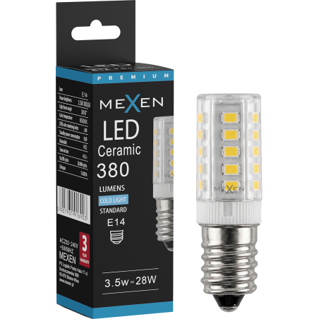 Mexen Aura LED крушка E14, 3,5W, студена - 6500K, 380 lm - L121-E14-0365-01