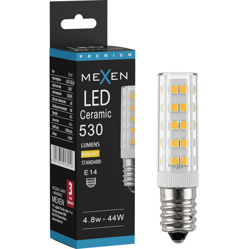 Mexen Aura LED крушка E14, 4,8W, Топла - 3000K, 530 lm - L121-E14-0530-01
