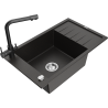 Mexen Elias гранитна мивка с 1 камера с отцедник и кухненски смесител Дуеро,