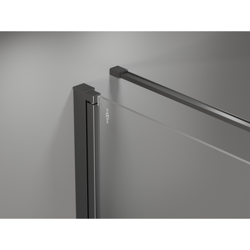 Mexen Mist-B Отваряща се душ кабина 70 x 120 см, прозрачна, тъмно метално