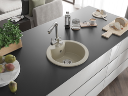 Mexen Diego 1-камерна гранитна мивка с кухненски смесител Duero, бежов - 6512-69-671600-00