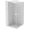 Mexen Mist-B Duo душ кабина с врати, отварящи се навън, 80 x 80 см, прозрачна, бяла