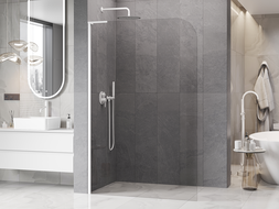 Mexen Kioto-P L Душ кабина Walk-in 90 x 200 см, прозрачно 8 мм, бяла - 800-090-103-20-00-P