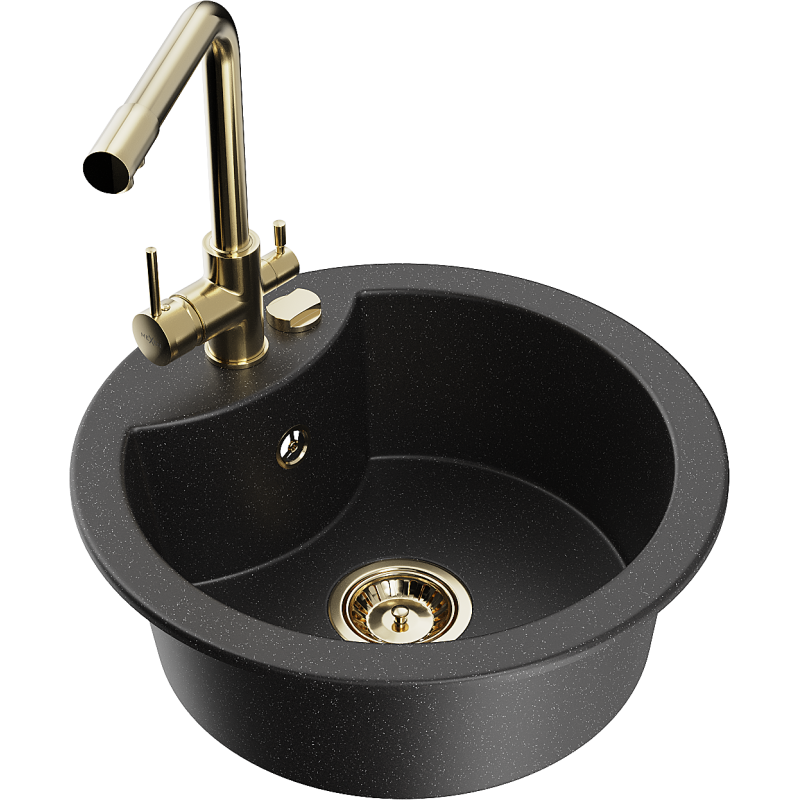 Mexen Diego гранитна мивка с 1 отделение с кухненски смесител Duero,