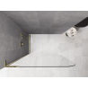 Mexen Kioto-P L душ панел Walk-in 100 x 200 см, прозрачен 8 мм, златен - 800-100-103-50-00-P