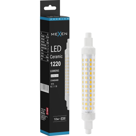Mexen Vega LED крушка R7S, 10W, Неутрална - 4000K, 1220 lm - L126-R7S-1040-02