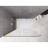 Mexen Kioto-P L душ панел Walk-in 100 x 200 см, прозрачен 8 мм, златен четкан