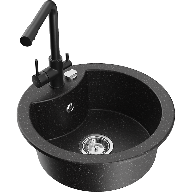 Mexen Diego гранитна мивка с 1 отделение с кухненски смесител Дуеро,