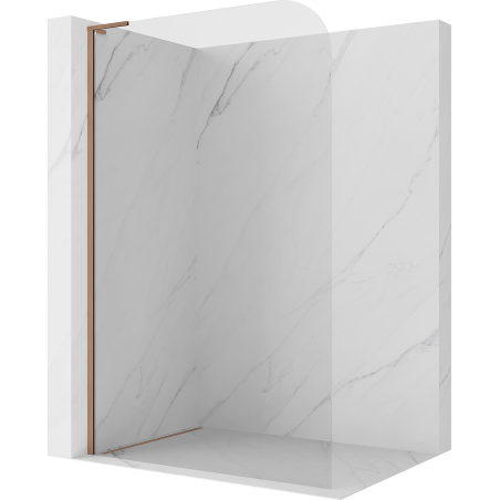 Mexen Kioto-P L душ стена Walk-in 120 x 200 см, прозрачен 8 мм, четкана мед - 800-120-103-65-00-P